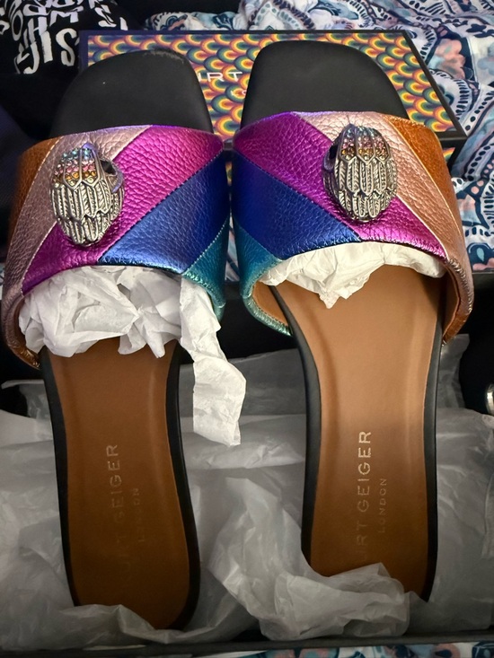 Kurt Geiger Shoes - Kurt Geiger London Rainbow Kensington Bag NWT + Slides Sandals Size 9.5 (Worn)